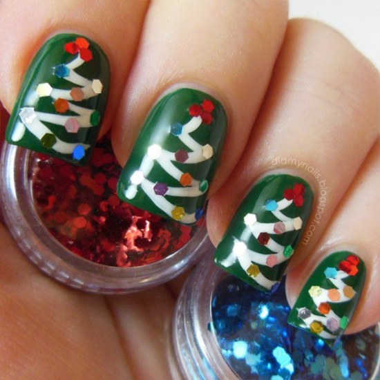 uñas diseños navidad manicure