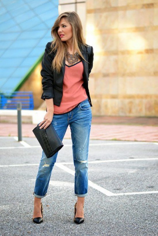 creative outfit blazer negro corto girls