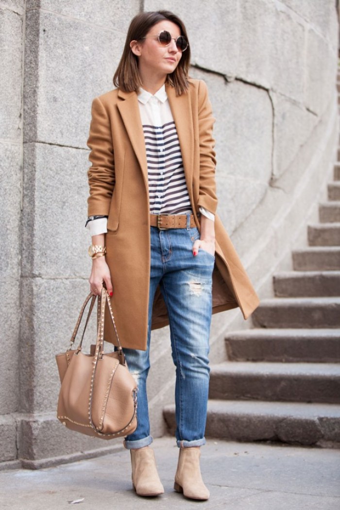 10 outfits coquetos con abrigos largos color beige para el Invierno