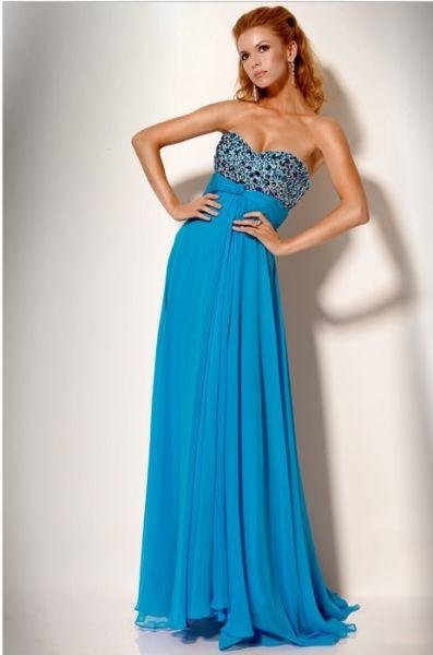 vestidos de color celeste y azul
