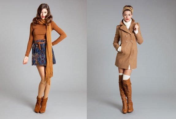ropa en color marron
