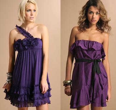 vestidos de color morado