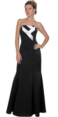 vestidos negro con blanco