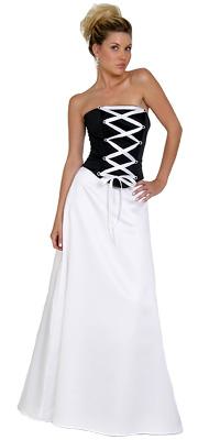 vestidos negro con blanco