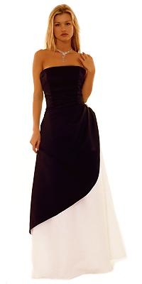 vestidos negro con blanco