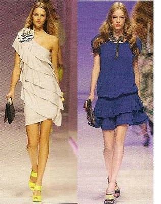 volantes en faldas y vestidos