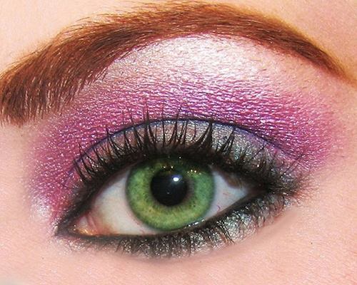 maquillaje para ojos colores fuertes