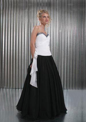 vestidos negro y blanco
