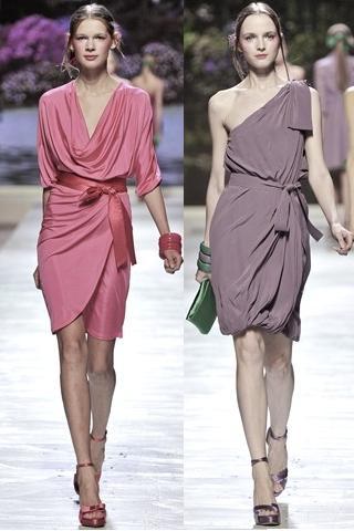 vestidos drapeados modernos