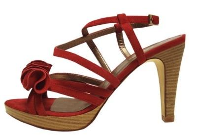 sandalias colo rojo
