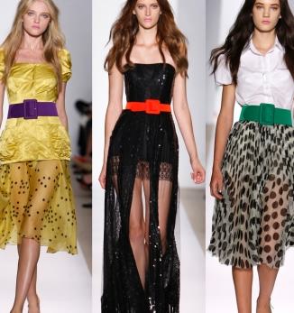 cinturones anchos y delgados