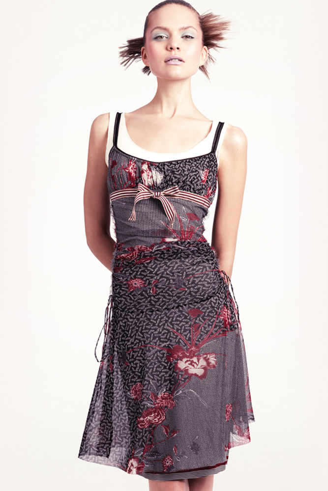 vestidos de gasa estampada