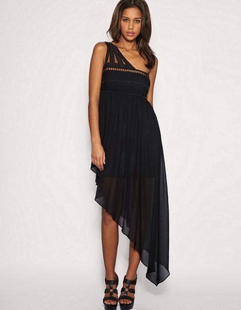 vestidos de gasa color negro