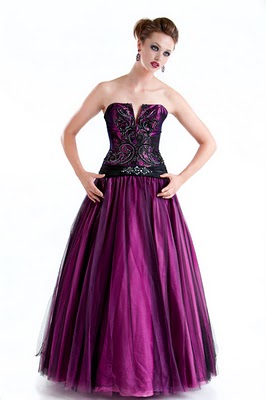 vestidos en tonos morados