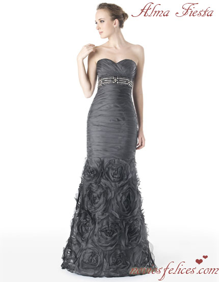 vestidos color plata