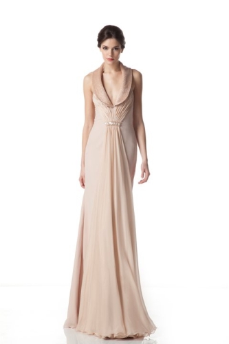 vestidos de moda color nude