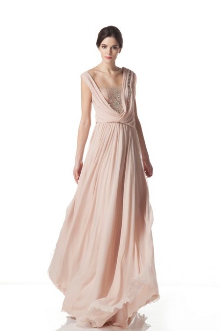 vestidos de moda color nude