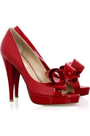 zapatos de color rojo