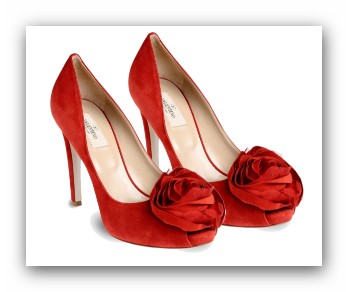 zapatos de color rojo