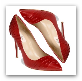zapatos de color rojo