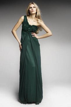 vestidos elegantes color verde