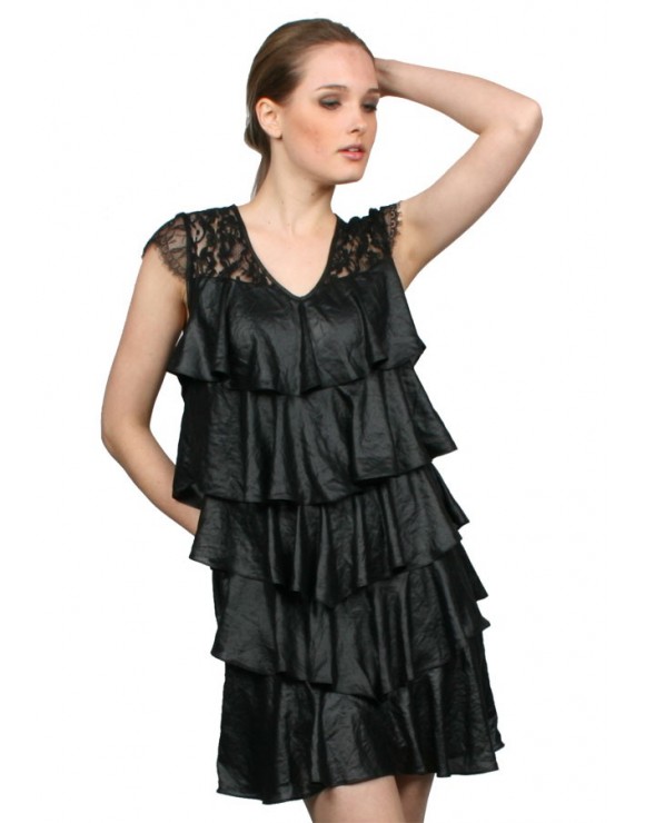 modelo de vestidos con capas