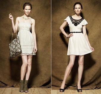 vestidos largos y cortos color blanco