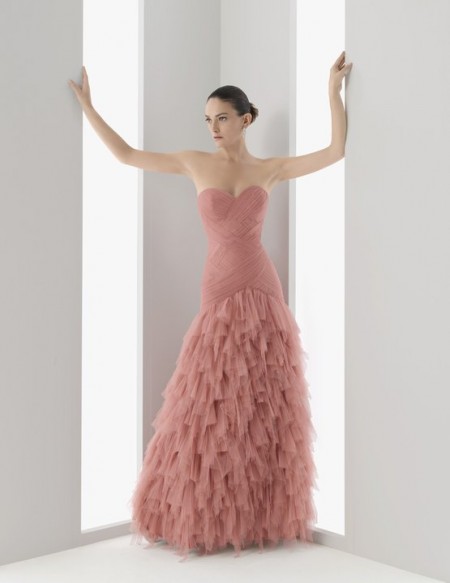 vestidos esponjosos color rosado