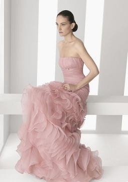 vestidos esponjosos color rosado