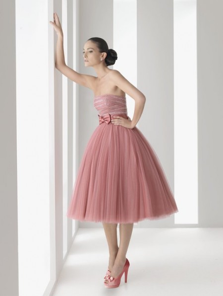 vestidos esponjosos color rosado