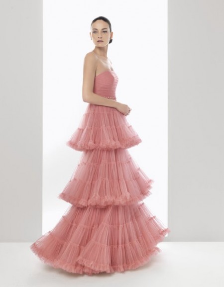 vestidos esponjosos color rosado