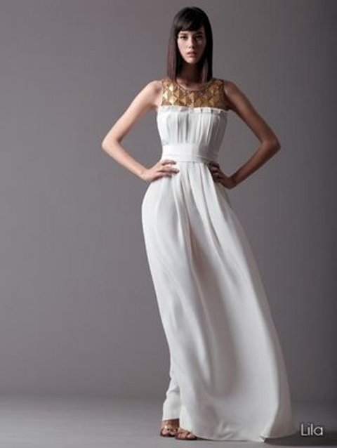 vestidos de gala color blanco
