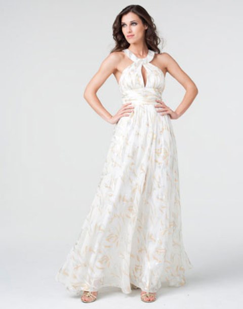 vestidos de gala color blanco