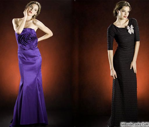 vestidos color negro y morado