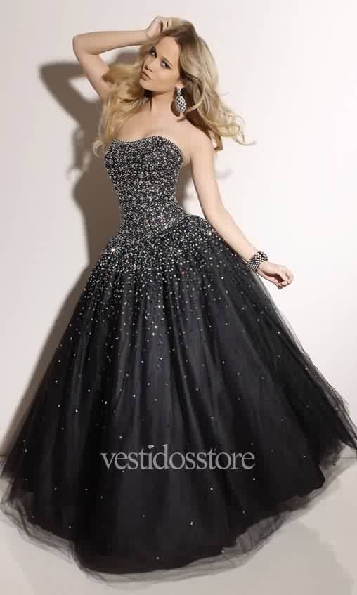 vestidos elegantes color negro