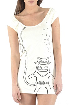 camisetas largas estampadas