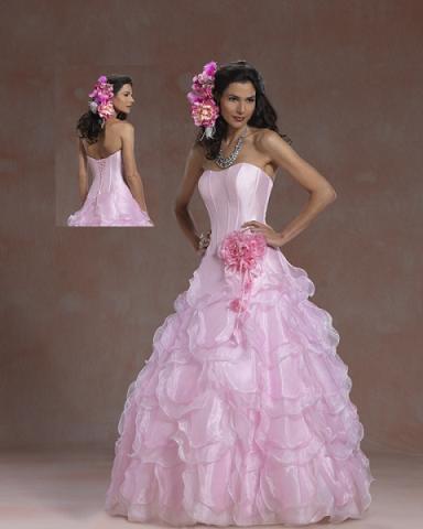 vestidos rosados de fiesta