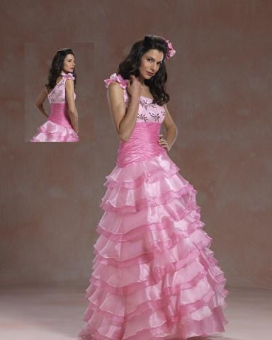 vestidos rosados de fiesta