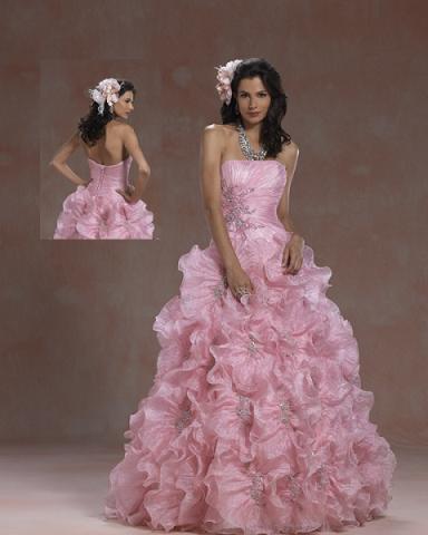 vestidos rosados de fiesta