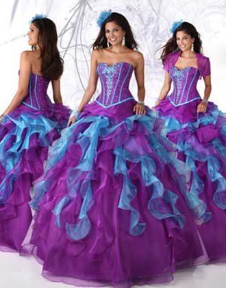 Vestidos de quince años de colores combinados Vestidos de quince años de colores combinados