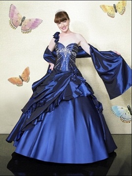 vestidos de noche color azul