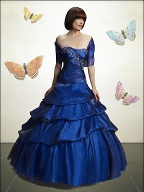 vestidos de noche color azul