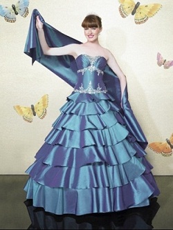 vestidos de noche color azul