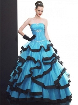 vestidos de noche color azul