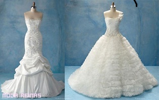 vestidos vaporosos elegantes de novia