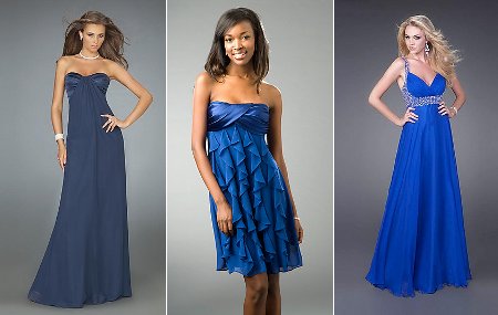 modelos de vestidos azules