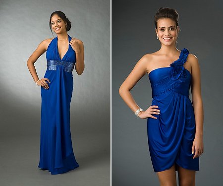 modelos de vestidos azules