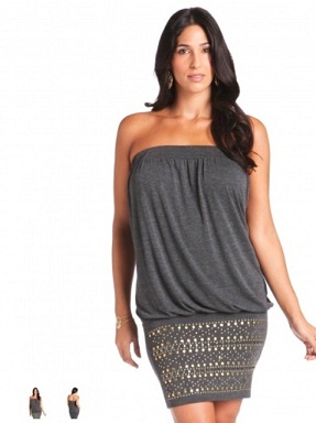 vestidos strappless para gorditas