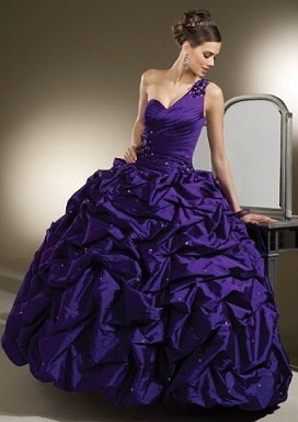 vestidos pomposos color morado