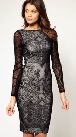 vestidos negros de encaje